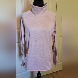 RBX Active Women’s Large Quilted  High Neck Pullover Sweatshirt Pink